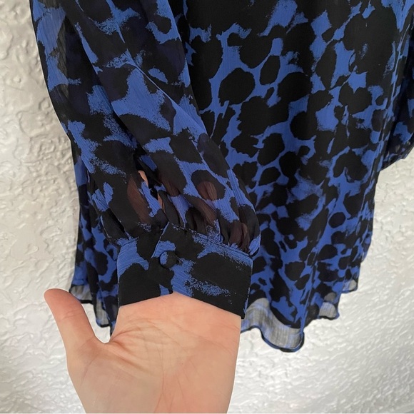 Topshop Curve V-neck Printed Mini Tea Dress 14 - Picture 5 of 9